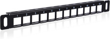 10 Inch 0.5U 12 Port Blank Keystone Patch Panel for Deskpi Rackmate T0/T1/T2/T0 picture