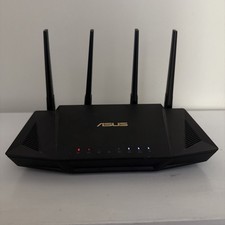 ASUS RT-AX3000 Dual-Band Wi-Fi 6 Router 4-Port Black 3000 Mbps NO POWER CORD EUC picture