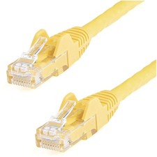 StarTech.com Cat6 Ethernet Cable - 100 ft - Yellow - Patch Cable - Snagless Cat6 picture