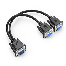VGA Splitter Cable Dual VGA Monitor Y Cable 1 Male to 2 Female Adapter Converter picture