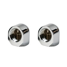 2-Pack G1/4 90° Elbow Fitting — Dual Female Thread, PC Water Cooling (Silver) picture