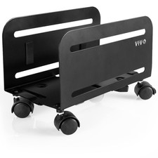 Computer Mid-Tower Case CPU Steel Rolling Stand Mobile Cart Holder Locking picture