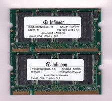 512MB 2x256MB PC-2100S INFINEON HYS64D32020GDL-7-B DDR-266 LAPTOP RAM DDR1 Kit picture