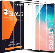 3 Pack of Tempered Glass Screen Protectors for Galaxy S10, HD Clear, Scratch Res picture