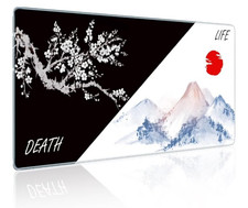 Desk Mat XL Life & Death Cherry Blossom Mount Fuji 31.5x11.8