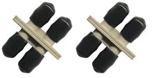 2 Pack Fiber Optic Adapter Coupler ST Multimode Duplex Connector Network picture