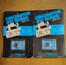 2 Porelon PR12 Calculator Ink Rollers Black (Canon, Sharp, TI-5005, Unisonic)NOS picture
