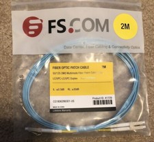 fs.com fibre optic patch cable 50/125 OM3 Multimode Color Aqua Length 2m, LC-LC  picture