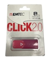 EMTEC 8GB Click 2.0 USB Flash Drive – Sleek Pink Portable Storage – Plug & Play picture