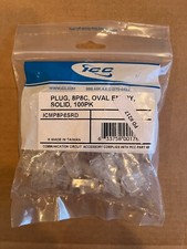 ICC PD#217 Plug 8P8C Oval Entry Solid 100PK, NEW picture