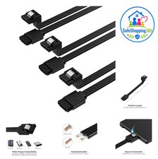 SATA Data Cable 6Gbps Right Angle Locking Latch 20 Inch 3 Pack Internal SSD HDD picture