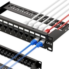 iwillink 10Gbps Patch Panel 12 Port, 10-Inch Through Coupler RJ45 12-Port  picture