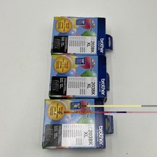 3 Genuine Brother LC203BK XL Black Ink Cartridges New Sealed Exp 2026 picture