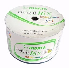 300 RIDATA Blank 16X DVD-R DVDR White Inkjet Printable 4.7GB Recordable Disc picture