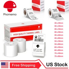 Phomemo Thermal Sticker Labels Self-Adhesive Tag for M110 M220 M221 Printer US picture