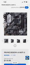 ASUS PRIME B550M-A WIFI II AM4 Micro-ATX Motherboard WiFi 6 HDMI USB 3.2 picture