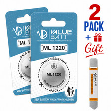 Replacement RTC CMOS Coin Cell Bios Rechargeable Battery - ML1220 3V 2 Pack picture
