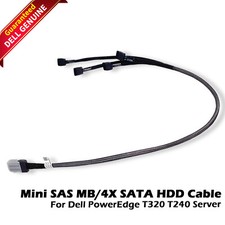 Genuine Dell PowerEdge Server T320 T420 Mini SAS SFF-8087 / 4 SATA Cable VPFJC picture