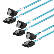 ADCAUDX SATA-III Cable:12 Inch,3 Pack Thin SATA Right-Angle Cable 90-Degree picture