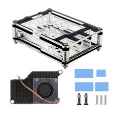 Sleek Cover Case Active Cooling Fan For RPI 5 Single Board Computer Cooling Case picture