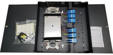 48 Fiber Wall Mount w/ 24 SC/UPC Duplex Adapters, SM Pigtails & Two Splice Trays picture
