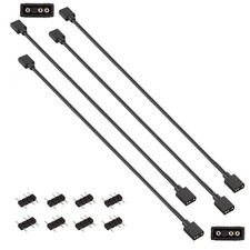 TNJPSEK 4 Pack 3Pin 5V ARGB Extension Cable Set with 8 Male 11.8 inches picture