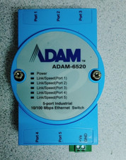 ADVANTECH ADAM-6520 5 PORT INDUSTRIAL 10/100 MBPS ETHERNET SWITCH QUANTITY picture
