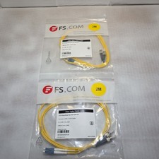 2-bags 9/125 Single Mode Fiber Optic Patch Cable Yellow 2M LC/UPC-ST/UPC Duplex picture