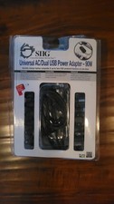SIIG Universal AC/Dual USB Power Adapter 90W 12 Tips Laptop Charger USED picture
