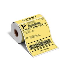 Phomemo 4x6 Yellow Thermal Label, Shipping Labels Pack of 250 4x6 Roll Labels... picture