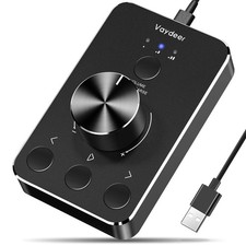 USB Volume Control Knob Aluminum Push-to-Mute Audio Controller for Windows Mac picture