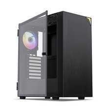Vetroo AL800 Mid Tower ATX Tempered Glass PC Computer Case Door Opening Design picture