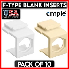 10x Blank Insert for BNC F Type Connectors Fits Keystone Wall Plate Patch Panels picture