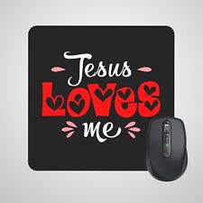 Jesus Love Christian Religious Computer Gaming Mousepad Office Labtop Gift USA picture