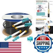 YUTIANHOME 50M Armored Fiber Patch Cable OM3 LC to LC Multimode 50/125um picture