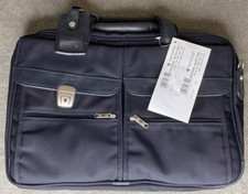 Samsonite Model: 117111136 Top Zip Two Front Pocket Case Black NIB NWT 1997 Vtg picture