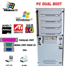 PC Retrogaming DualBoot Windows 98/XP AMD Athlon XP Biostar M7VIT ATI 9200 MsDos picture