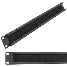 Electriduct Brushed 1U Cable Manager Server - Brushed, Black - 1 Piece  picture