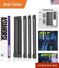 Upgraded 16AWG PSU Cable Extension Sleeved Custom Mod GPU PC Power Supply Sof... picture