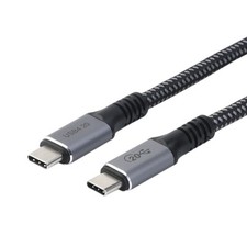 2PACK 2m(6.56ft) USB 4.0 Gen2 Full-feature Type C M/M 20G 240W Nylon Braid Cable picture