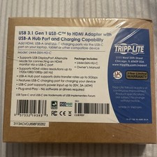 Tripp Lite USB C to HDMI Multiport Video Adapter Converter 1080p, White picture