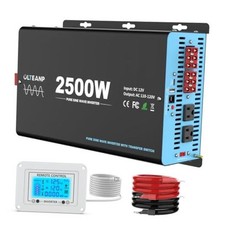 2500W Pure Sine Wave Power Inverter with Transfer Switch, 12V DC to 120V AC picture