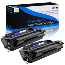 2 Pack Q7551A 51A Toner Cartridge for HP LaserJet P3005 P3005d P3005dn P3005n picture