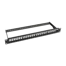 LinkedPRO LPPP23UTPBK24P Modular Patch Panel, 24-port, 1U, with Bar to Organize picture