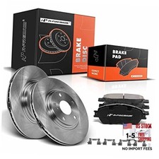 11.65 inch (296mm) Front Vented Disc Brake Rotors + Ceramic Pads Kit picture