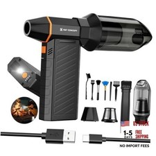 Blower&Suction 2 in 1 Magnetic Compressed Air Duster,LED Light | picture