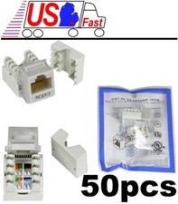 Lot50pcs/pack Cat5e RJ45 Keystone Network 10/100/1000 Jack/Port Punch Down {GREY picture
