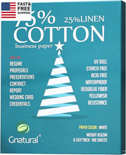 75% Cotton 25% Linen Paper, 85Gsm Inkjet Printing Paper, 8.5
