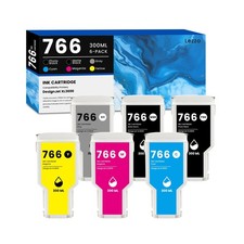 766 Ink Cartridge 300ML 6-Pack 766 High Yield Ink Replacement for HP 766 3ED5... picture