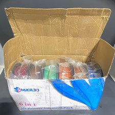 MIKA3D PLA 1.75mm 6-Spool Filament Pack 250g ea Red/Blue/Green/Orange SEALED picture